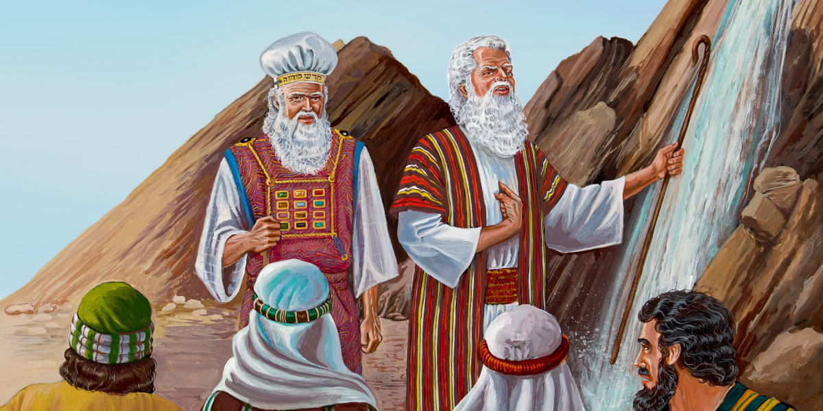 Moses Strikes The Rock At Kadesh Bible Story
