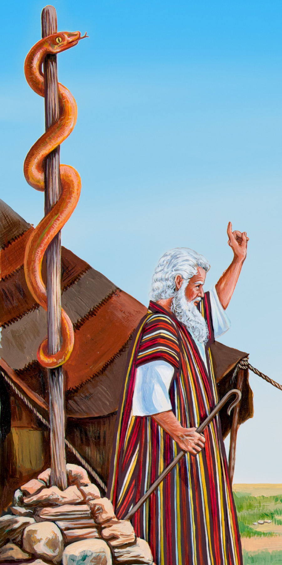 モーセと銅のへび 聖書物語
