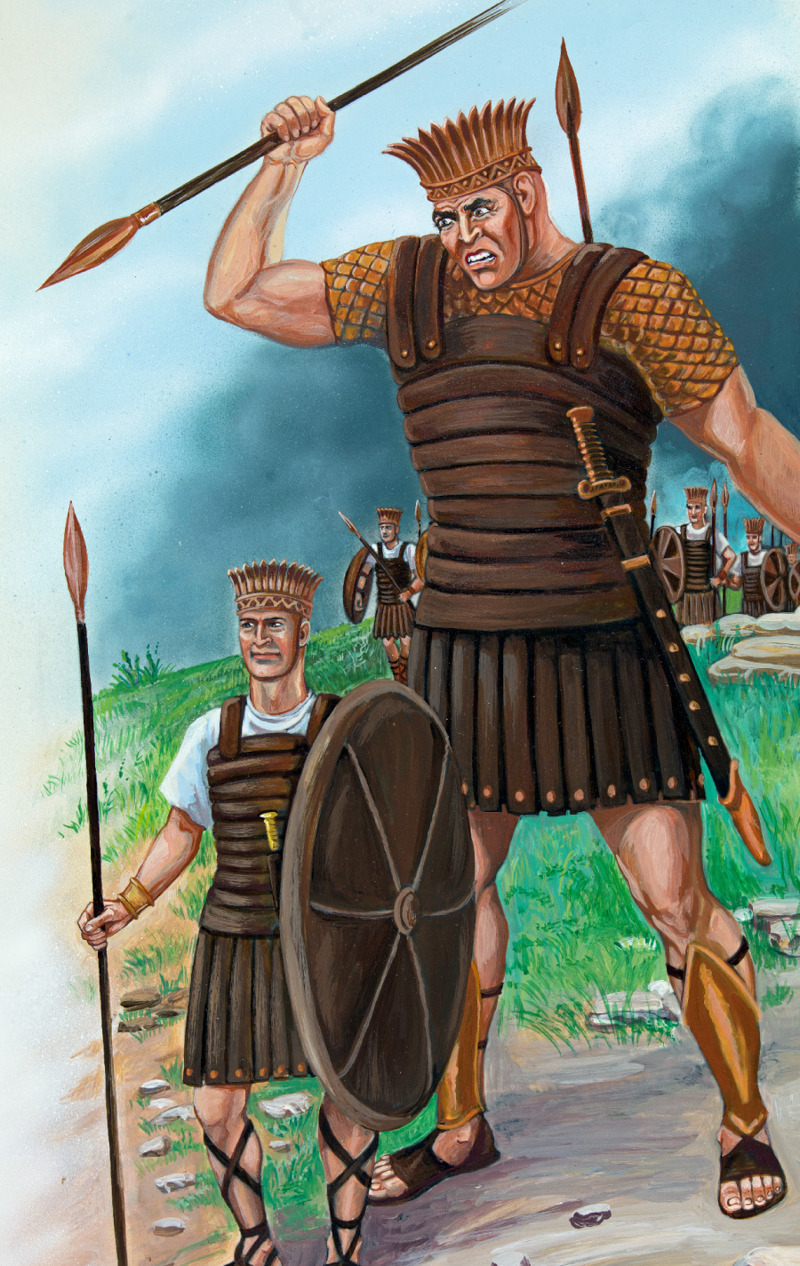 Goliath and the Philistine soldiers