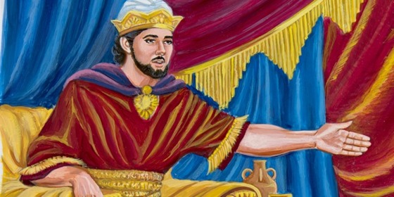 Vua Sa-lô-môn trên ngai vàng của mình