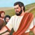 Jesus teaching people in his Sermon on the Mount