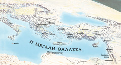 Χάρτης με τα μέρη που επισκέφτηκαν ο Παύλος και ο Τιμόθεος