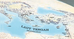 Peta menunjukkan tempat yang dilawat oleh Paulus dan Timotius