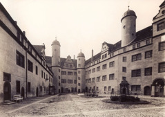 The courtyard at the Lichtenburg concentration camp.