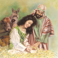 Joseph and Mary with baby Jesus