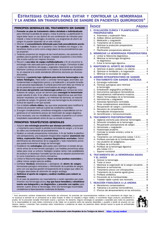 Compendio de “Estrategias clínicas para evitar y controlar la hemorragia y la anemia sin transfusiones de sangre en pacientes quirúrgicos”