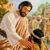 Jesus Christus berührt voller Mitleid einen Aussätzigen und heilt ihn