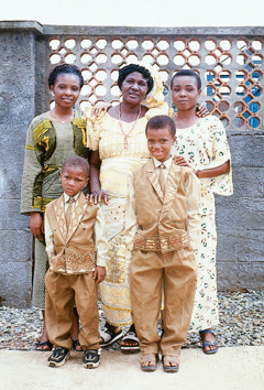 Josephine Ikezu with some of her children