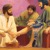 Jesús lavándoles los pies a sus discípulos