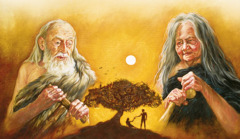 Adam i Ewa w podeszłym wieku