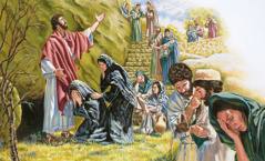 ישוע מתפלל בקול רם ליד קברו של אלעזר