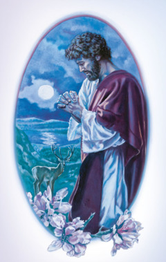Jésus prie seul durant la nuit