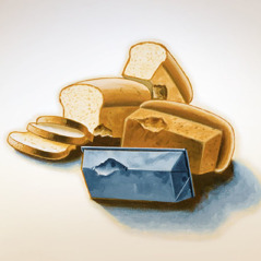 Bochenki chleba mają takie samo wgniecenie jak forma, w której się piekły
