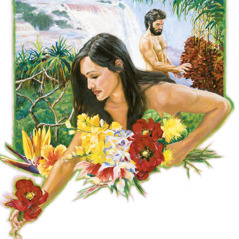 Adam i Ewa w ogrodzie Eden