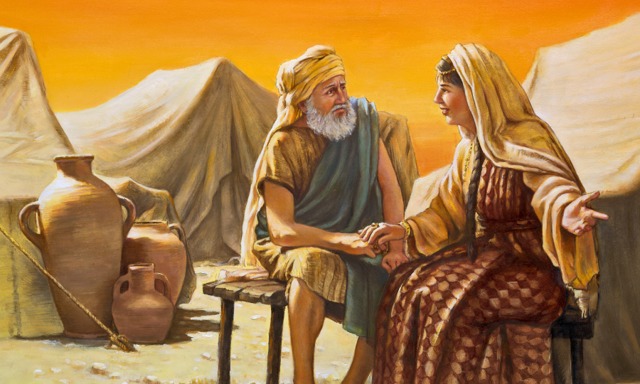 Abrahán escuchando a Sara
