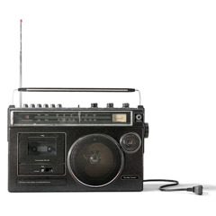 Een draagbare radio, zonder batterijen of andere krachtbron