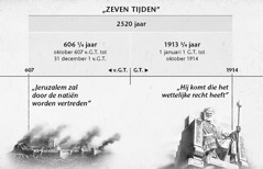 Tabel: de zeven tijden, of de tijden der heidenen, gerekend vanaf de val van Jeruzalem tot het einde van de 2520 jaar in oktober 1914