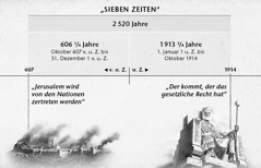 Übersicht: Die sieben Zeiten oder Zeiten der Heiden (2 520 Jahre), gerechnet vom Fall Jerusalems bis Oktober 1914