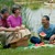 A group of spiritually-minded friends enjoying a picnic together