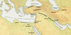 Mapa yowonesa komwe wanthu omwe adabva ntontholo wabwino pa Pentekosite mu 33 EC 1. Madera ya: Libiya, Iguputo, Intiopiya, Bituniya, Ponto, Kapadokiya, Yudeya, Mesopotamiya, Babulo, Elamu, Mediya, na Patiya. 2. Mathaundi: Roma, Alexandria, Memphis, Antiokeya (wa Siriya), Yerusalemu, na Babulo. 3. Madera ya madzi: Mediterraniya, Nyanja ipsyipa, Nyanja ifuwila, Nyanja ya Caspio, Nyanja ya Golfo pèrsico.