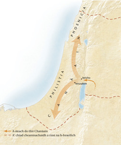 Map of the land of Canaan[Mapa an duilleag 11]