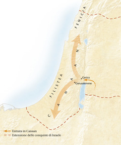 Mappa del paese di Canaan[Cartina a pagina 11]