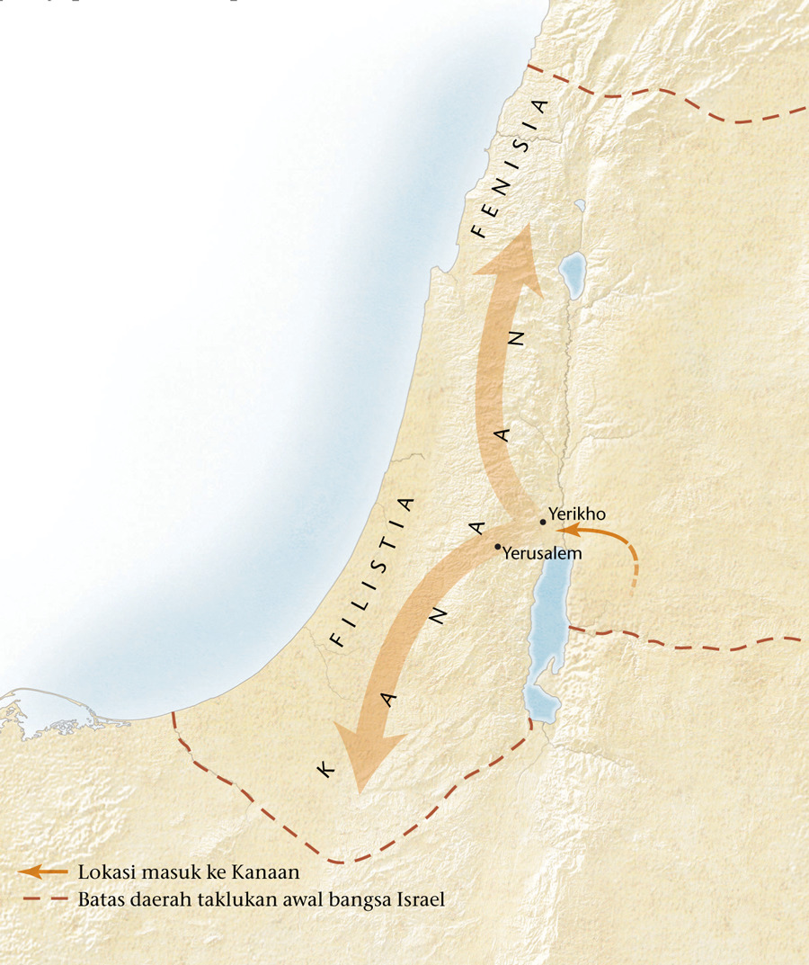  Peta  Perjalanan Bangsa Israel  Dari Mesir Ke Kanaan 