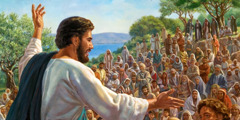 Исус поучава народ