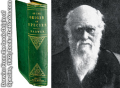 چارلز داروین و کتاب او با عنوان منشأ انواع