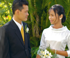 Una pareja el día de su boda