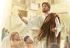 Jesus teaches others about Jehovah