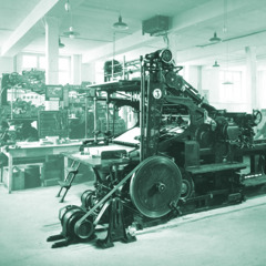 Eine alte Druckmaschine