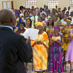 Eine Zusammenkunft von Jehovas Zeugen in Sierra Leone