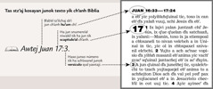 Ha yechel tas tzʼaj kosayan junok texto tʼa chʼanh Biblia