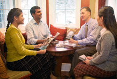 Jehovah’s Witnesses offering a Bible study