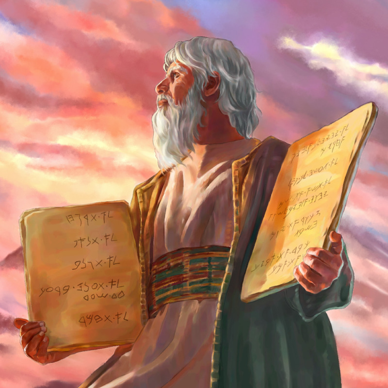 Mosè con le due tavolette dei Dieci Comandamenti