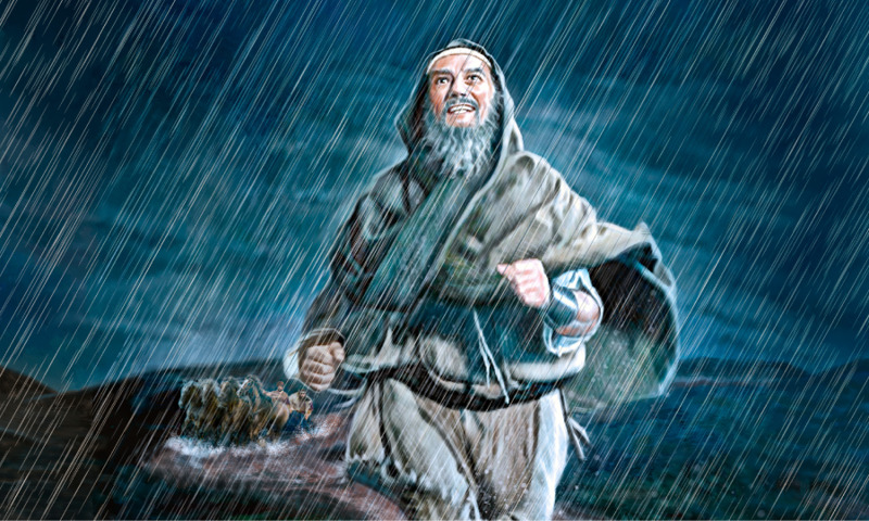 Elias corre na chuva e ultrapassa a carruagem do Rei Acabe