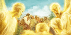 Engel wollen mithören, was Jesus auf der Erde über das Königreich Gottes erzählt