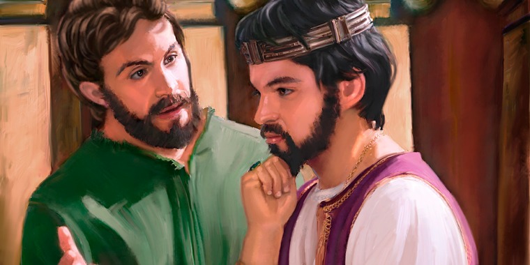 King Josiah listens to his friend Jeremiah