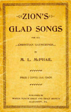 Titelseite des Liederbuches von 1900: „Zionslieder“