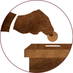 Човек ставља новац у кутију за прилоге