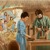 Joseph training Jesus as a carpenter
