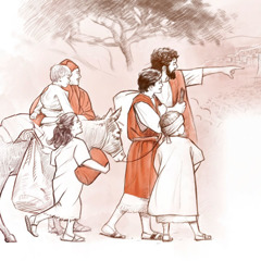 Jezus i jego rodzina podczas podróży do Jerozolimy