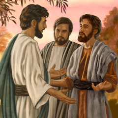 Jesus spricht mit Philippus und Nathanael