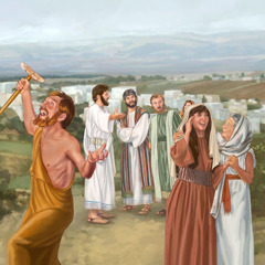 Hromi čovjek i slijepa žena raduju se nakon što ih je Isus izliječio