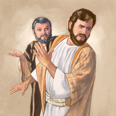 Jesus wendet sich von Petrus ab