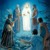 Jesus é transfigurado diante de Pedro, Tiago e João; as imagens de Moisés e Elias aparecem