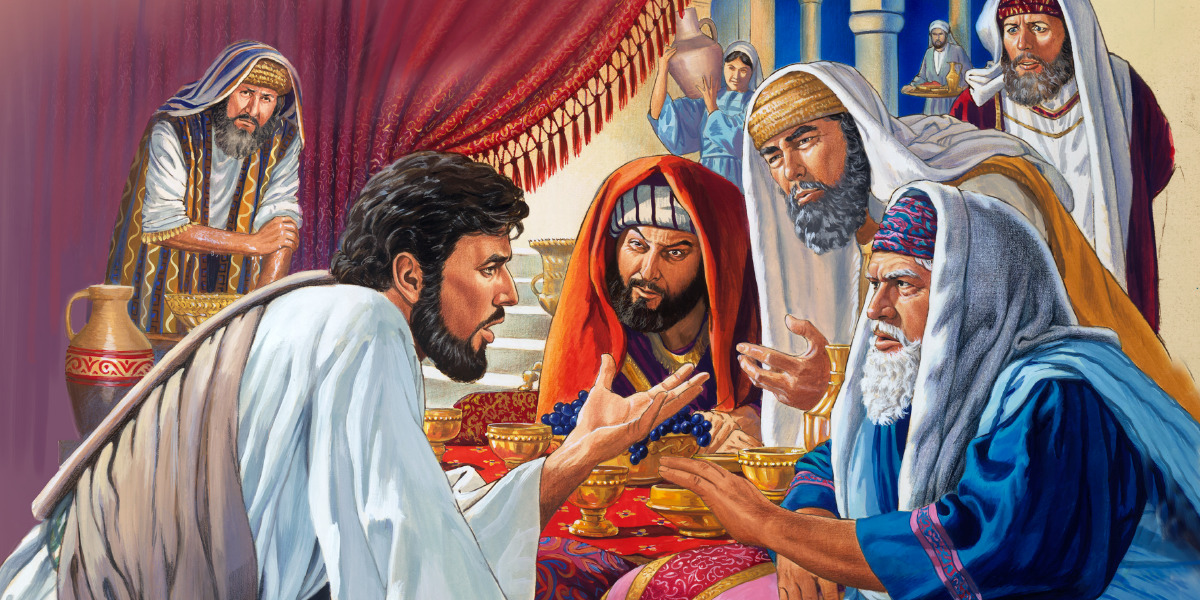 Jesus condemns the Pharisees for their religious traditions and hypocrisy