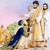 El joven gobernante rico está de rodillas mientras habla con Jesús