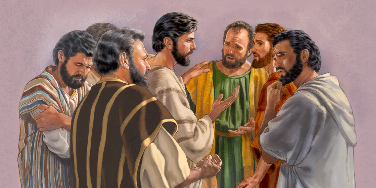 Image result for jesus postoles en espera